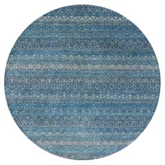 8
x8
Georgian Blue Kohinoor Herrita Design Tappeto rotondo in morbida lana annodata a mano