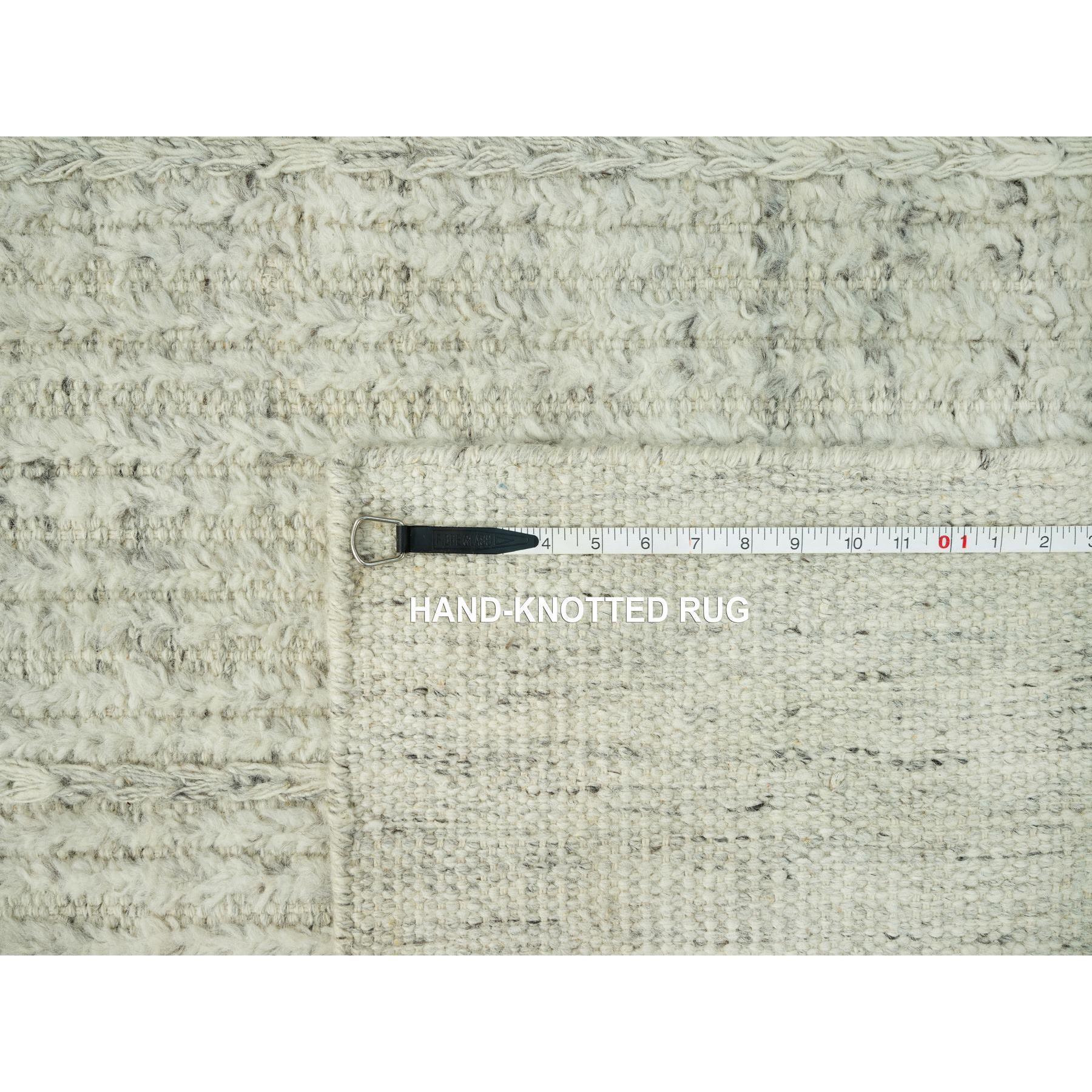 8'x8' Mindful Gray Wool Hand Woven Cord Collection Flat Weave Square Rug im Angebot 3