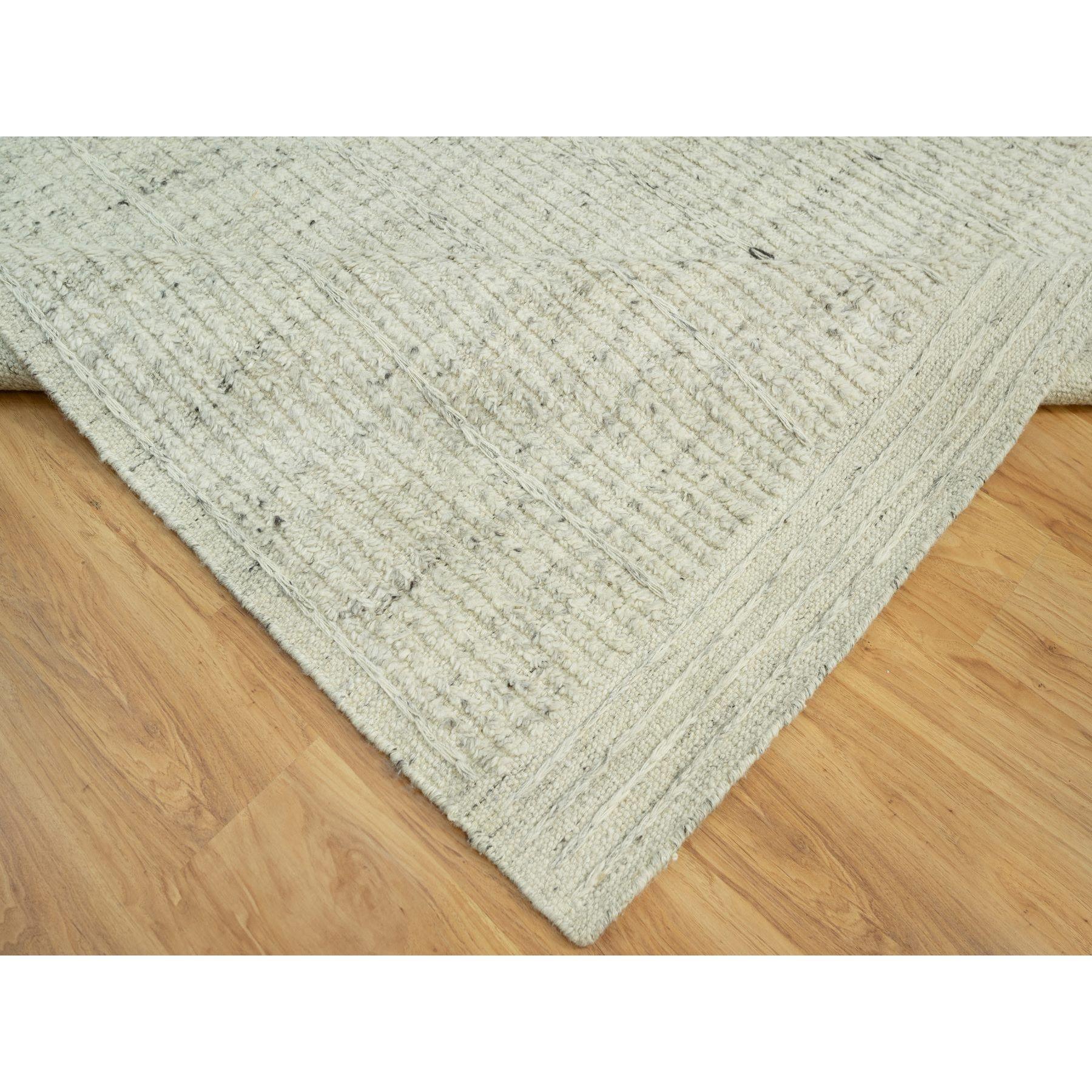 8'x8' Mindful Gray Wool Hand Woven Cord Collection Flat Weave Square Rug im Zustand „Neu“ im Angebot in Carlstadt, NJ