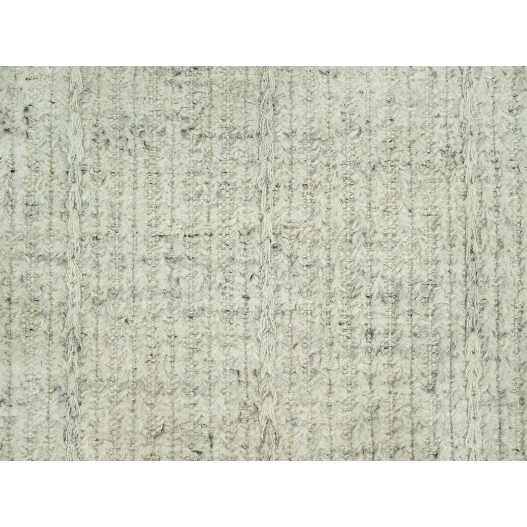 8'x8' Mindful Gray Wool Hand Woven Cord Collection Flat Weave Square Rug (Wolle) im Angebot