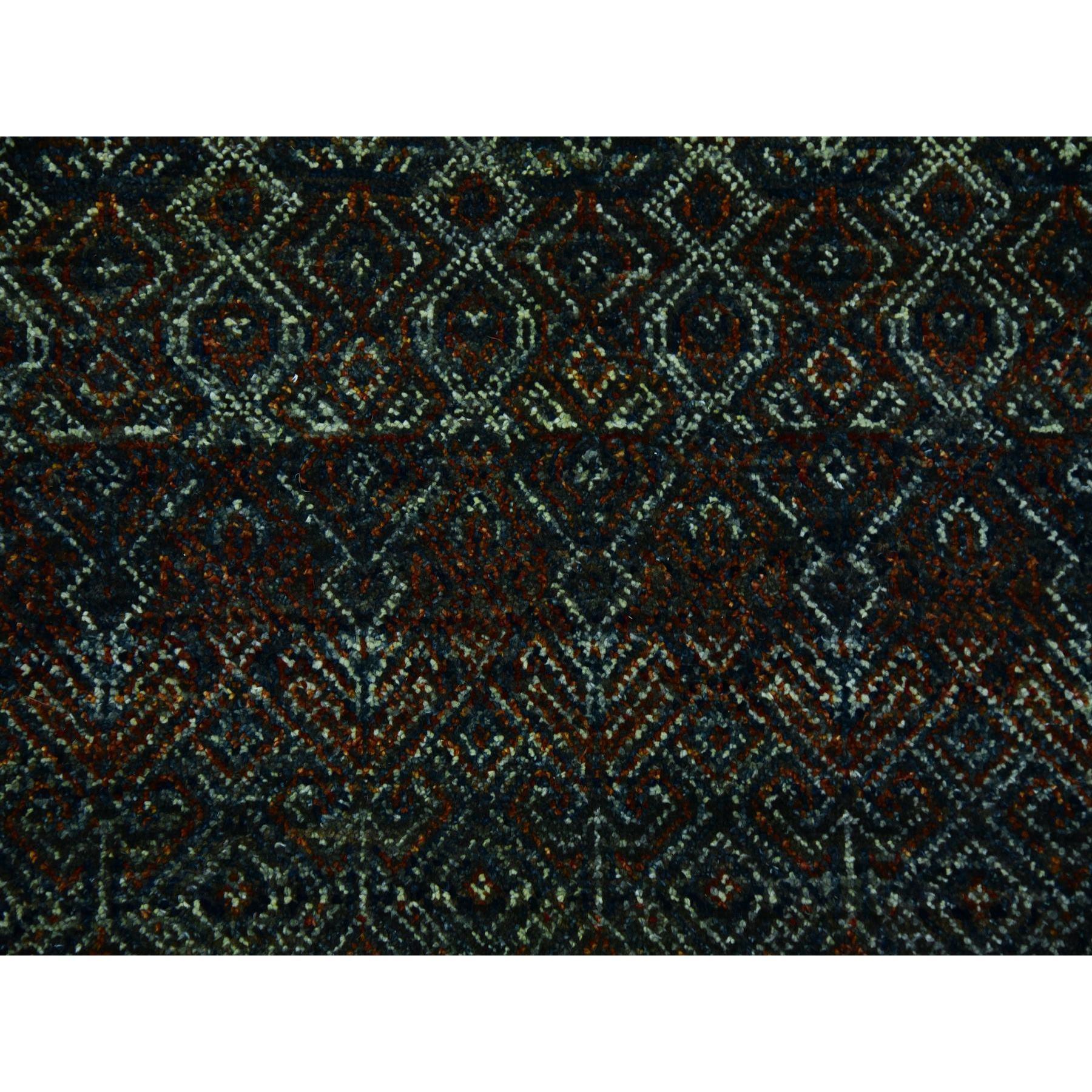 8'x8' Rust Brown Wool Hand Knotted Kohinoor Herat Repetitive Design Round Rug (Wolle) im Angebot