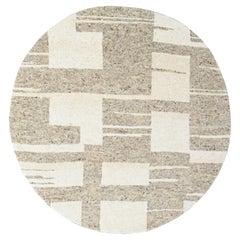 8'x8' Soft Colors Wool Hand Knotted Thick Chunky Texture Round Oriental Rugs
