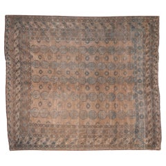 Vintage Distressed Ersari Design Square Carpet