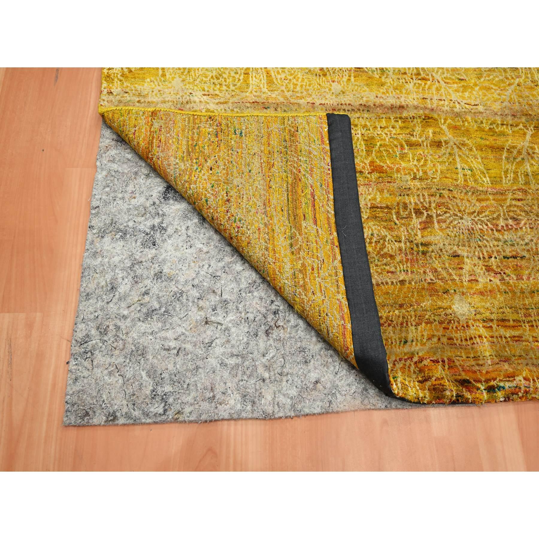 Indiano Tappeto Sari in seta annodato a mano 8'x9'3