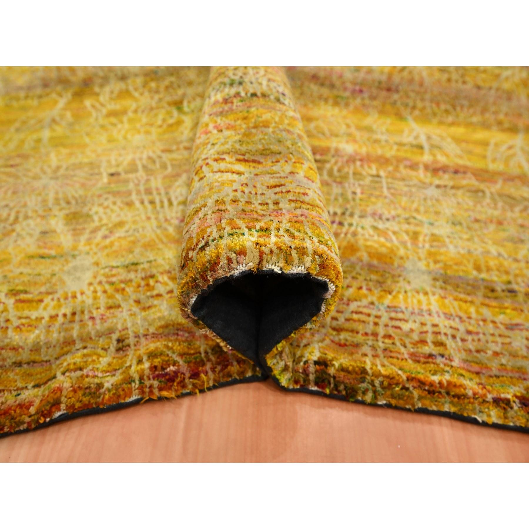 Annodato a mano Tappeto Sari in seta annodato a mano 8'x9'3