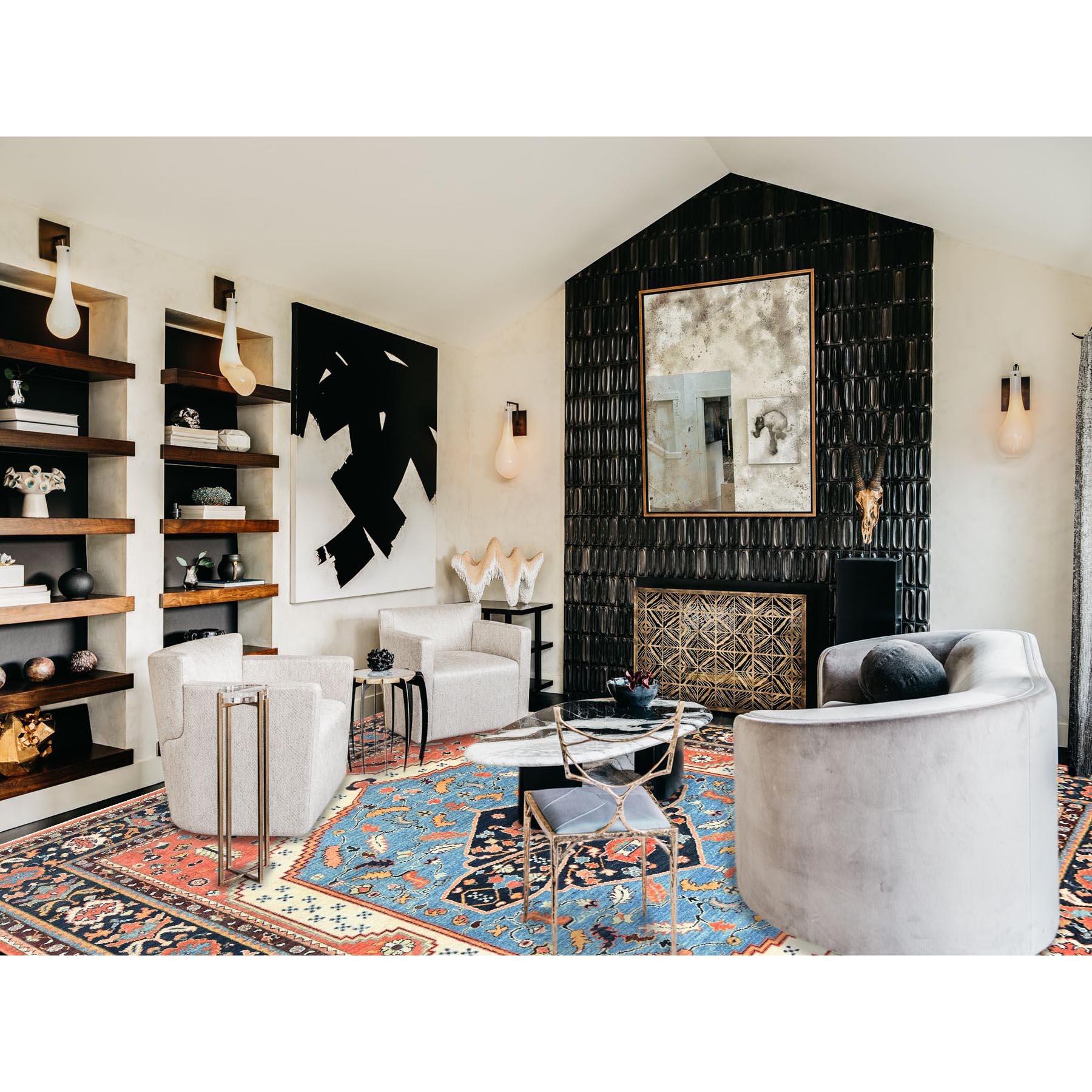 Korallenorange, Afghanischer Peshawar mit großem Medaillon Heriz Design Pflanzenfarben, 100% Wolle Handgeknüpft, Orientteppich
Primäre MATERIALIEN: Wolle
Latex: Kein Flor 
Höhe: 0,25 Zoll
Stil: Traditionell
Grundfarbe: Orange
Sekundäre Farben: Rot,