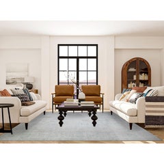 8'x9'7" Ivory, Natural Wool Hand Knotted, White Wash Peshawar, Oriental Rug