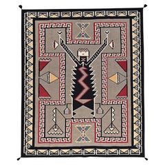 8'x9'8" Brown Flat Weave Southwest Geometric Design Hand Woven Pure Wool Rug