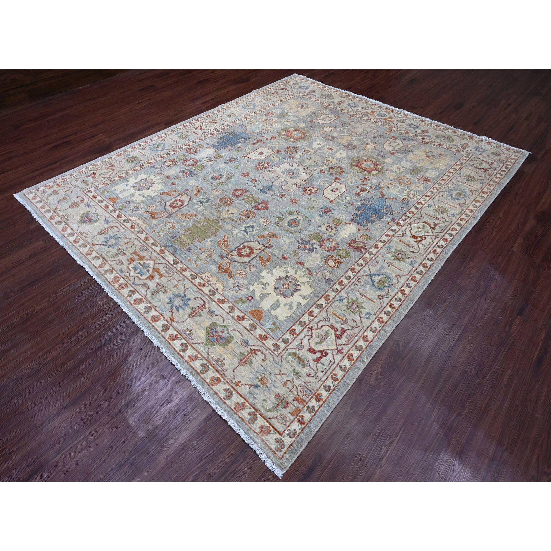 Oushak Tappeto Ziegler Mahal Revival All Over Pattern annodato a mano in pura lana 8'x9'8