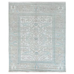 8'x9'8" Elfenbein Afghan Oushak Supple Collection Handgeknüpft Wolle Orientteppich