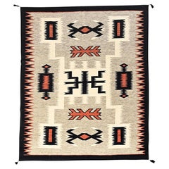 8
x9
8" Ivory Flat Weave American Indian Southwest Hand Woven Pure Wool Rug