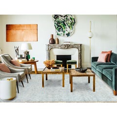 8'x9'9" Blueish Gray Shag Flokati Greek Style Natural Wool Hand Knotted Rug