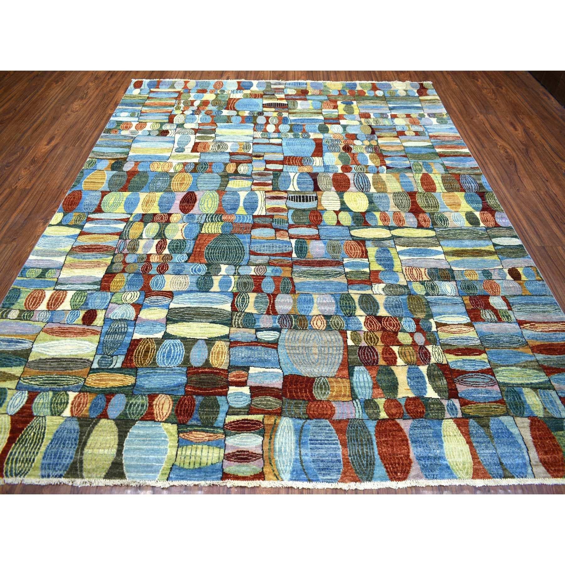 This is a truly genuine one-of-a-kind Colorful Hand Knotted, Afghan Kashkuli Gabbeh with Arts and Crafts Design  Natural Dyes, Hand Spun Wool, Oriental Rug. It has been Knotted for months and months in the centuries-old weaving craftsmanship