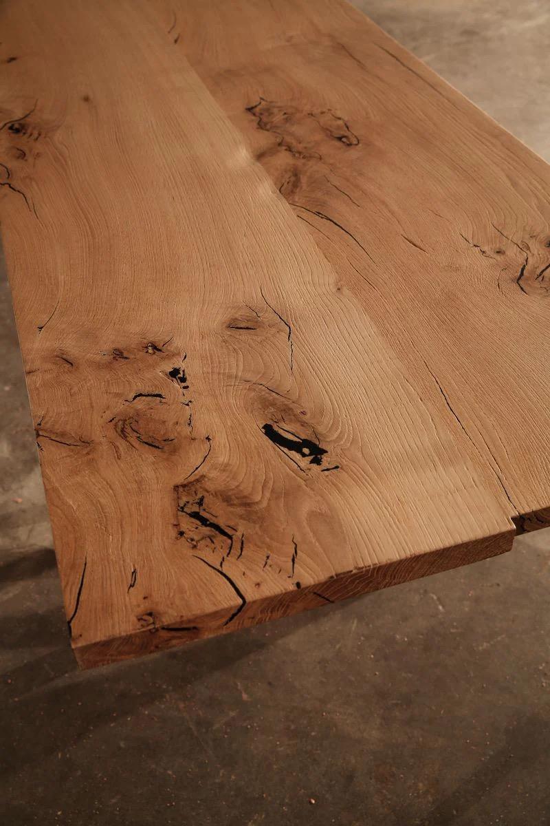 Mesa de Comedor con Caballete Belga de Roble Macizo de 9'-1 en venta 5