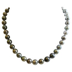9-11mm Tahitian Pearl Necklace with 14kt White Gold Clasp - 18 inches in Length