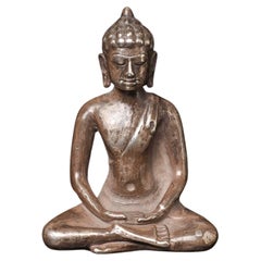 9-11thC .  (possibly solid) silver Dvarati Buddha, probably from Thailand