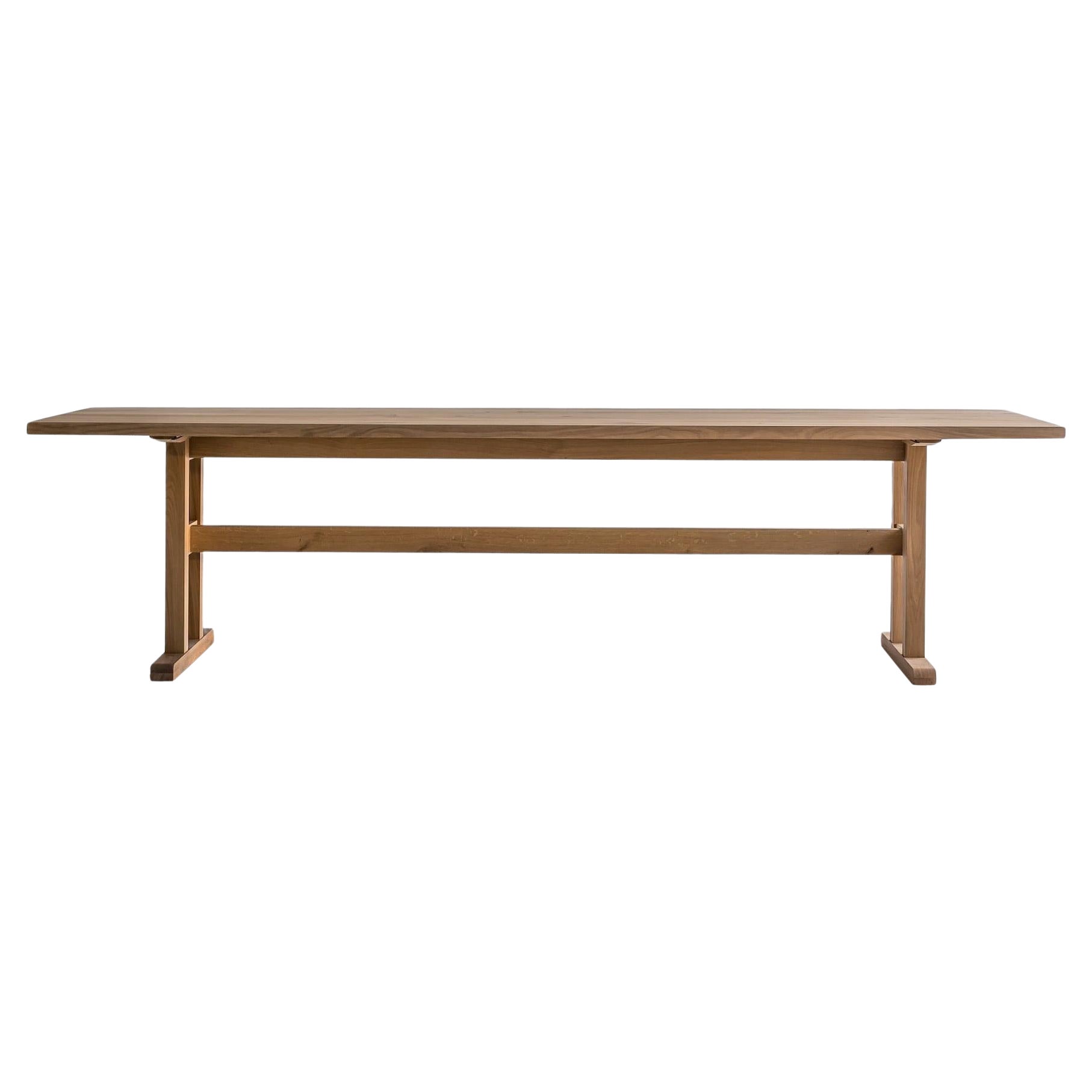 9'-2" Solid Oak Belgian Dining Table En Stock
