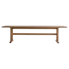 9'-2" Solid Oak Belgian Dining Table En Stock