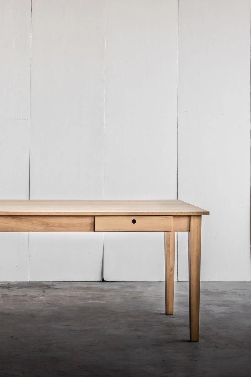Table de ferme belge en chêne massif (9'-8