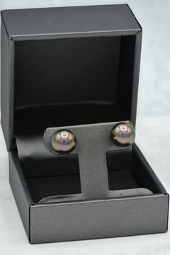Tahiti-Perlen-Ohrstecker aus 14 Karat Weißgold