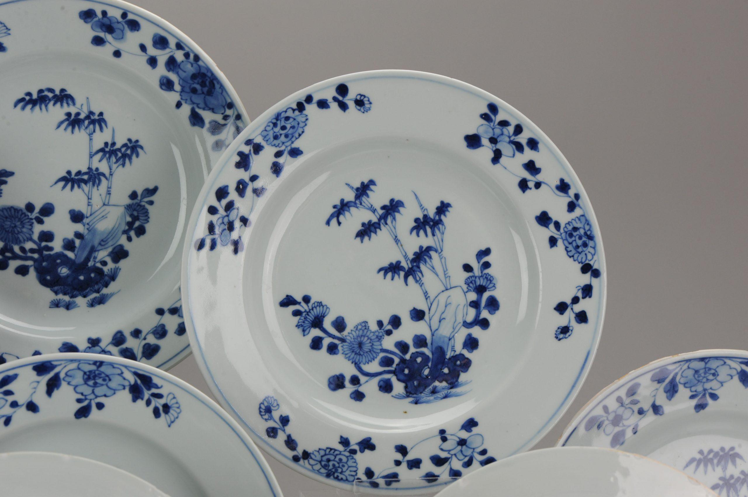 #9 Porcellana cinese antica 18° secolo Periodo Yongzheng/Qianlong Blu Bianco in vendita 3