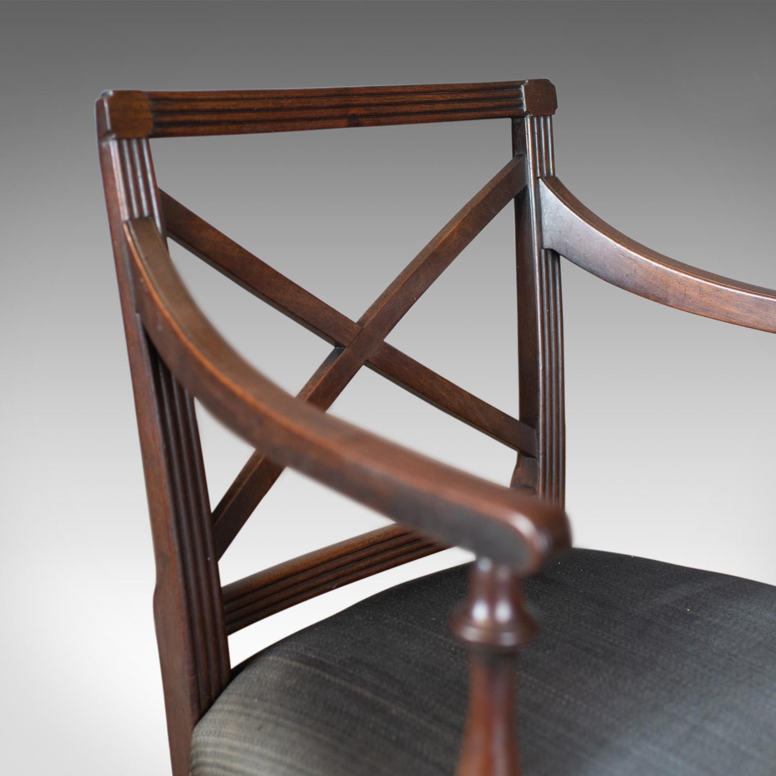 Mahogany 9 Antique Dining Chairs, 2 x Carvers, 6 Plus 1 Spare Side, Regency, circa 1815