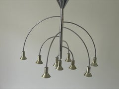 9-armed Ceiling Lamp by Max Bill for Temde, 1960s, Switzerland