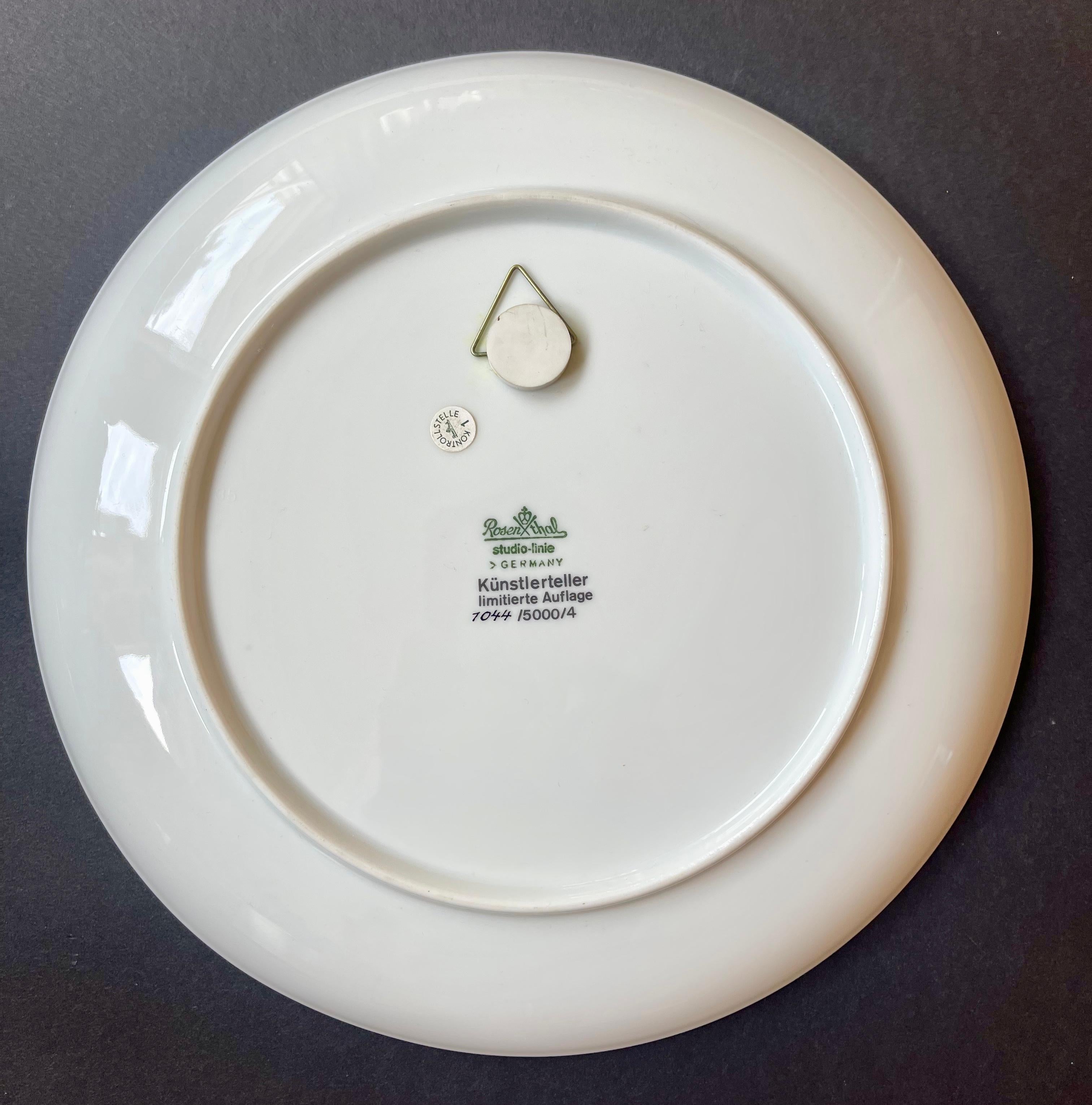 9 Artist Plates Collection Limited Edition by Rosenthal, Cocteau, Dali, Pucci 6
