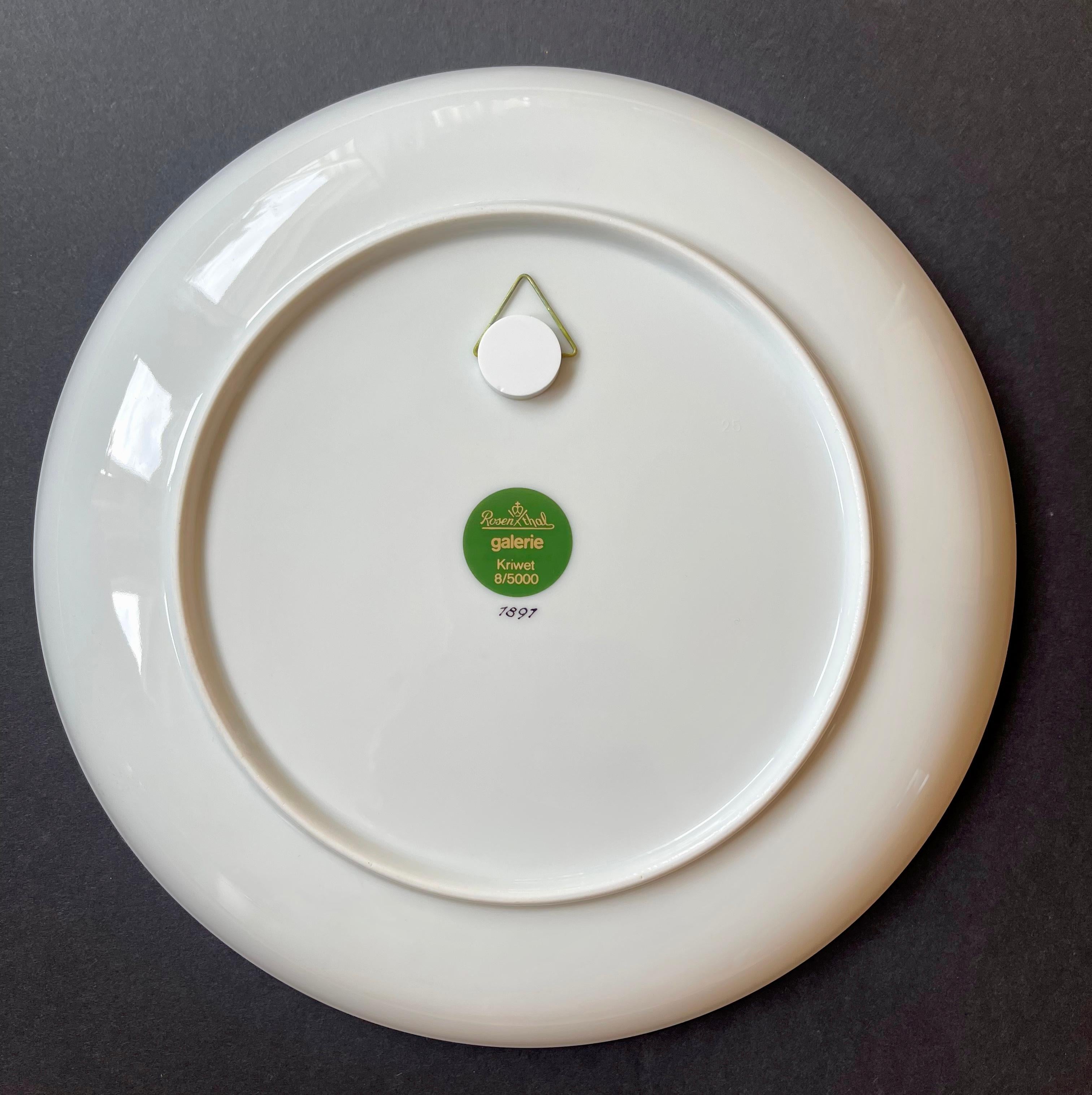 9 Artist Plates Collection Limited Edition by Rosenthal, Cocteau, Dali, Pucci 9