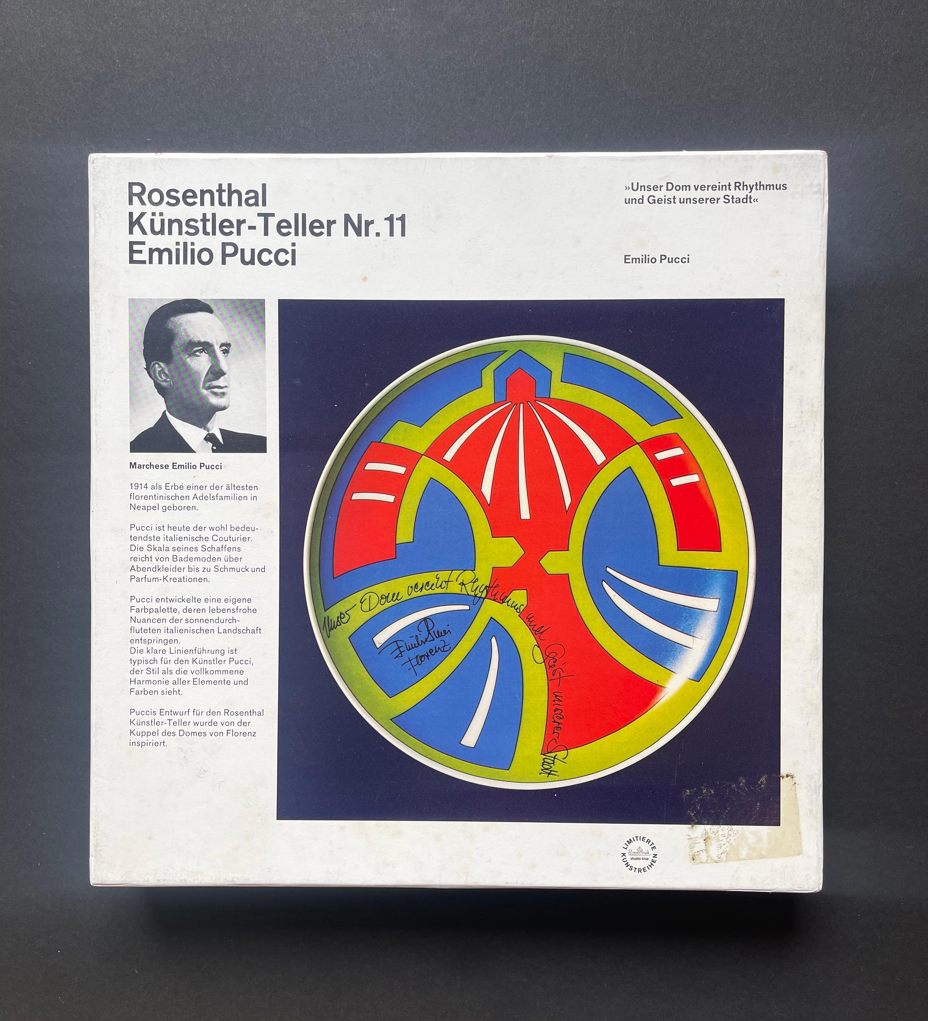 20th Century 9 Artist Plates Collection Limited Edition by Rosenthal, Cocteau, Dali, Pucci