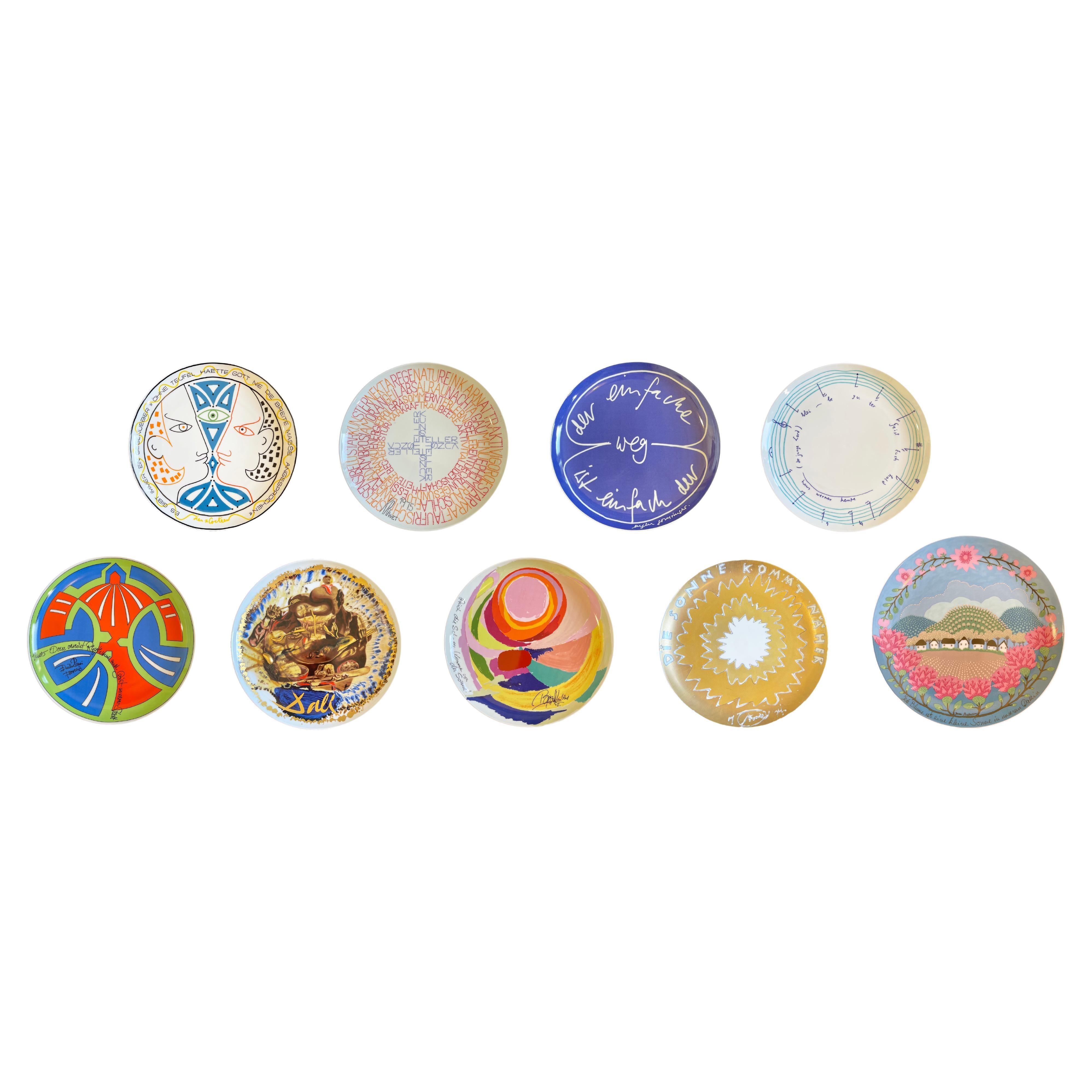9 Piatti d'Artista in Edizione Limitata di Rosenthal, Cocteau, Dalì, Pucci