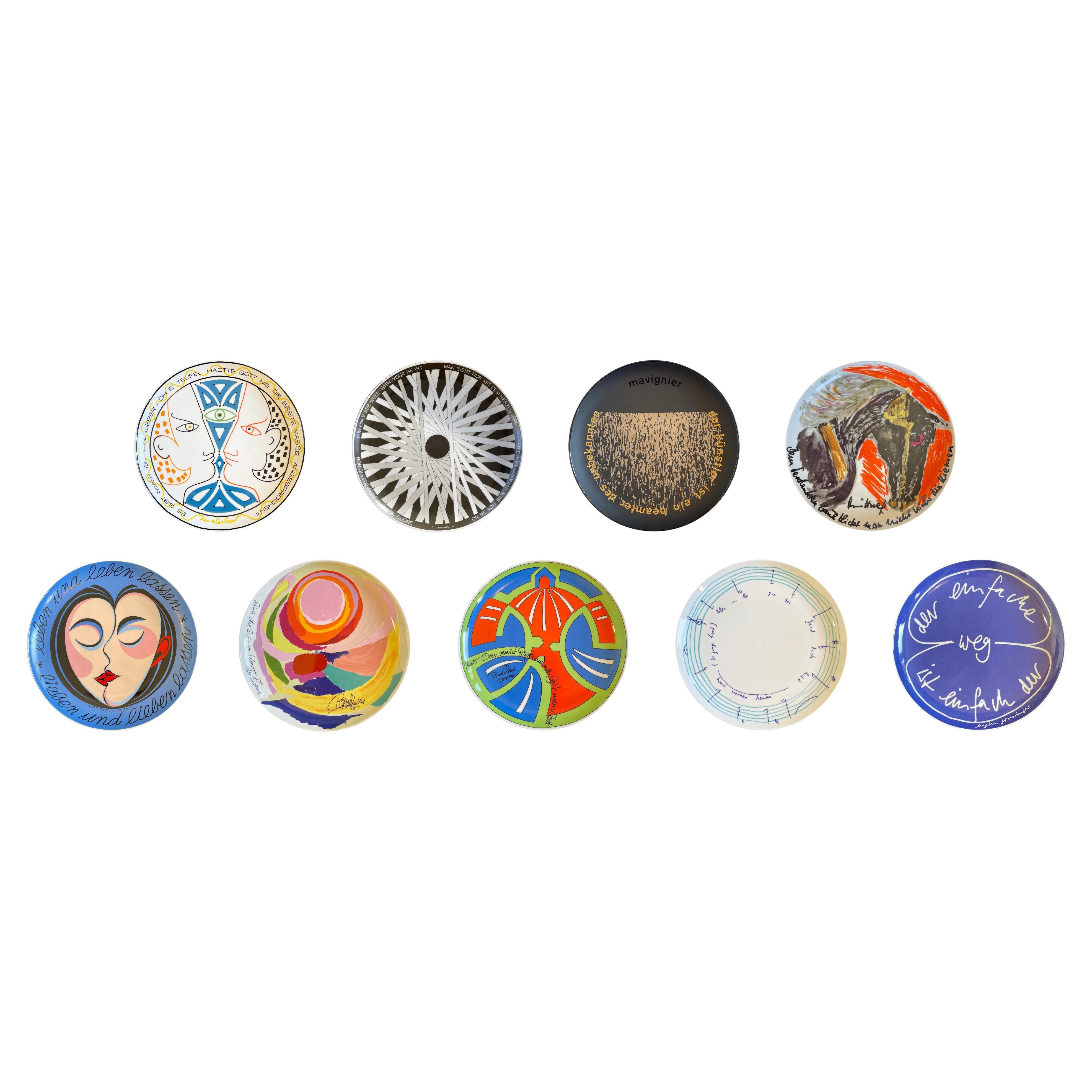 9 Artist Plates Collection Limited Edition by Rosenthal, Morandini, Pucci, Knef For Sale