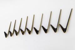 9 Asymetric Wall Hooks Vienna Around 1950s