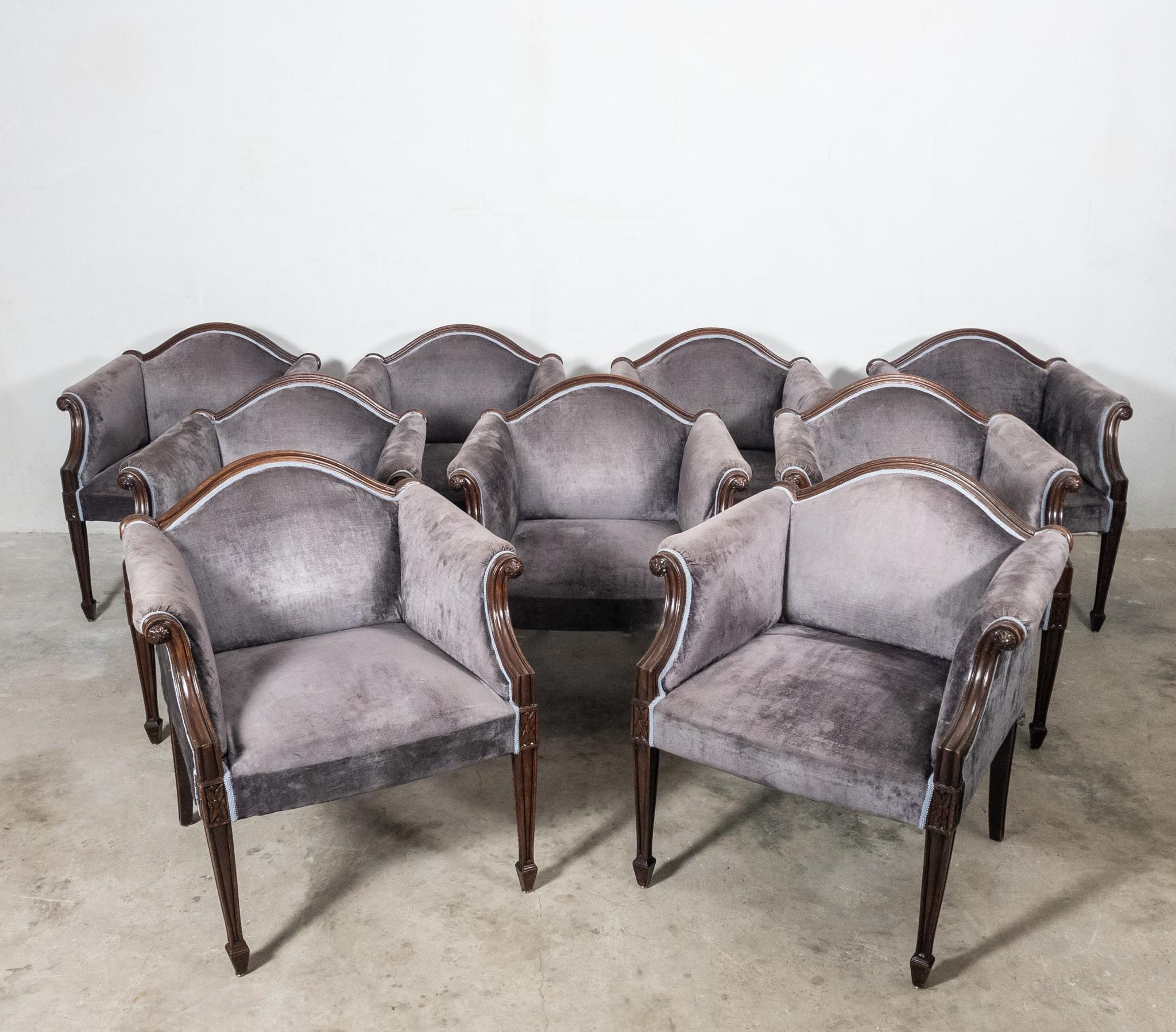 Bergère Louis XV Style Armchairs In Good Condition In Den Haag, NL