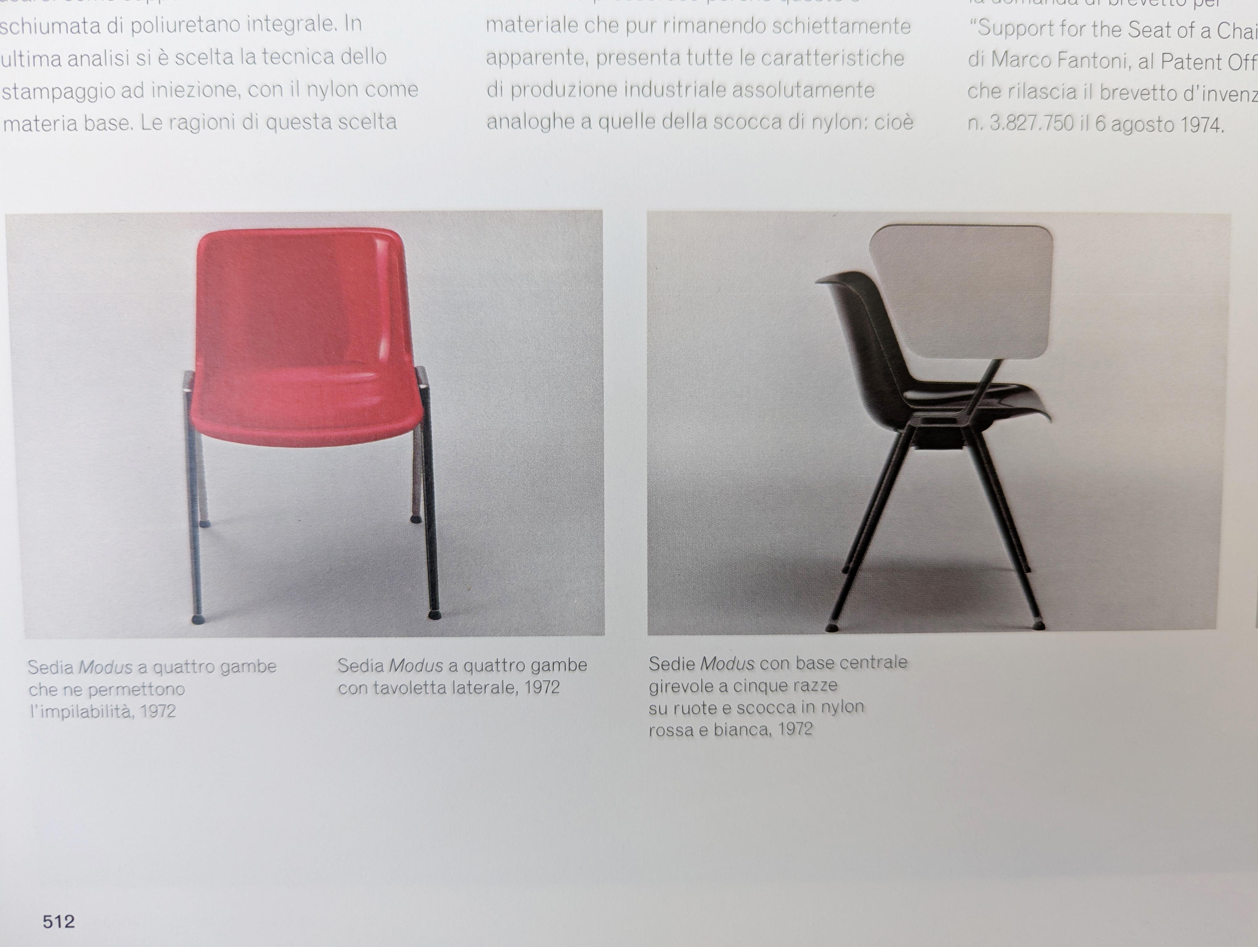 9 Black plastic & Aluminum 1970s MODUS stackable chairs by Borsani for Tecno For Sale 5