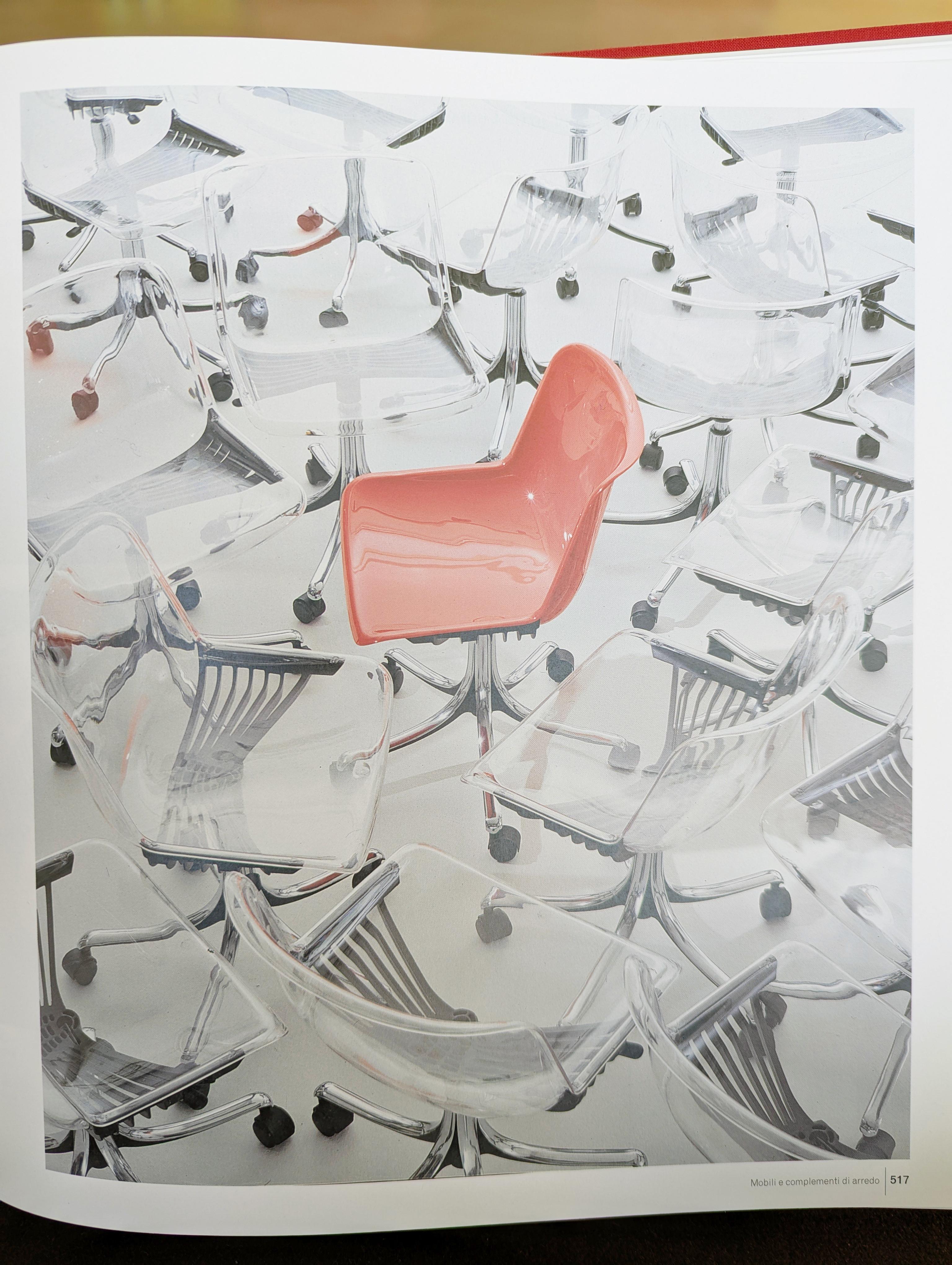 9 Black plastic & Aluminum 1970s MODUS stackable chairs by Borsani for Tecno For Sale 7