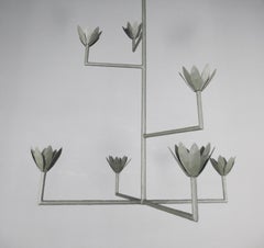 9 Bloom Cross Bar Plaster Chandelier