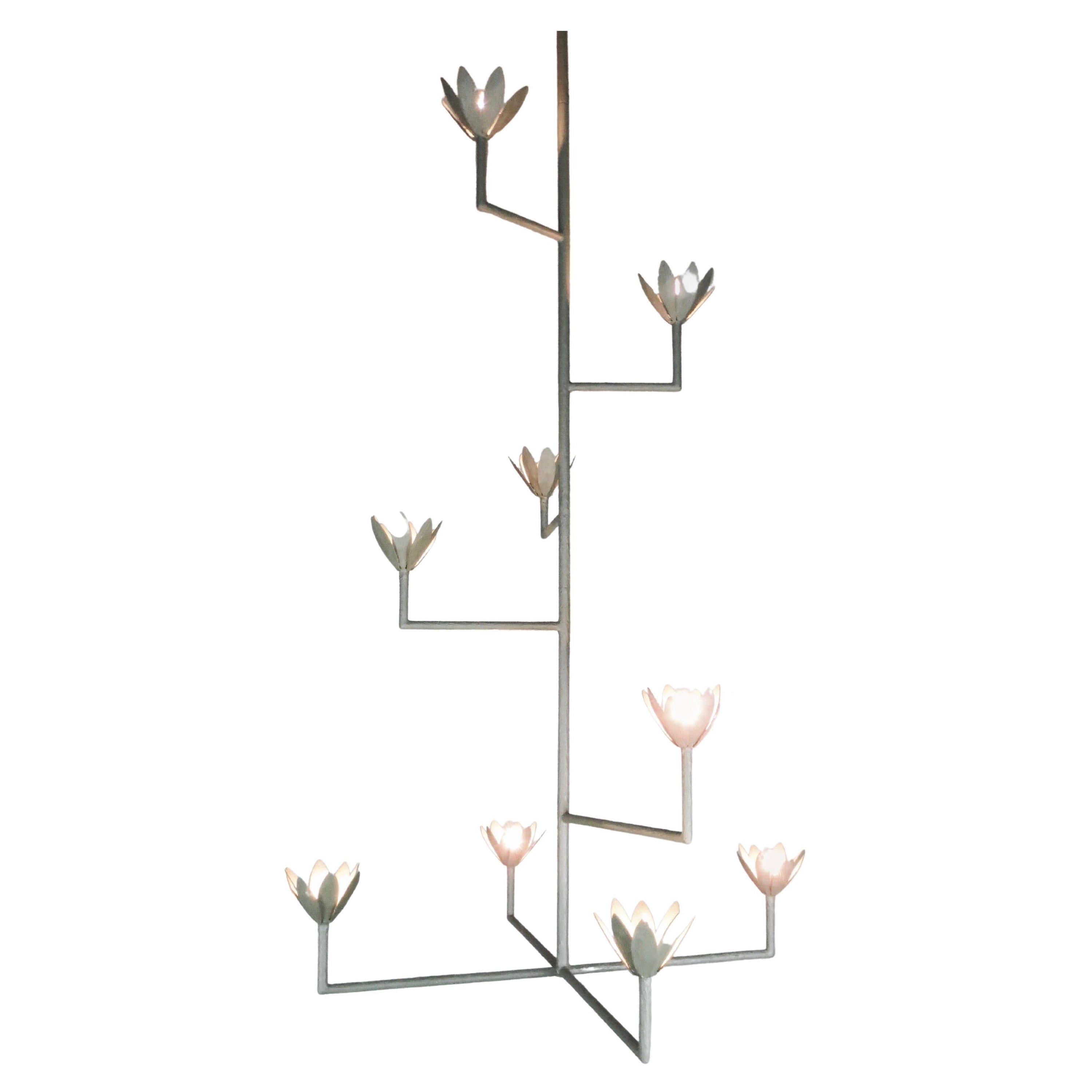 9 Bloom Cross Bar Lampadario in gesso