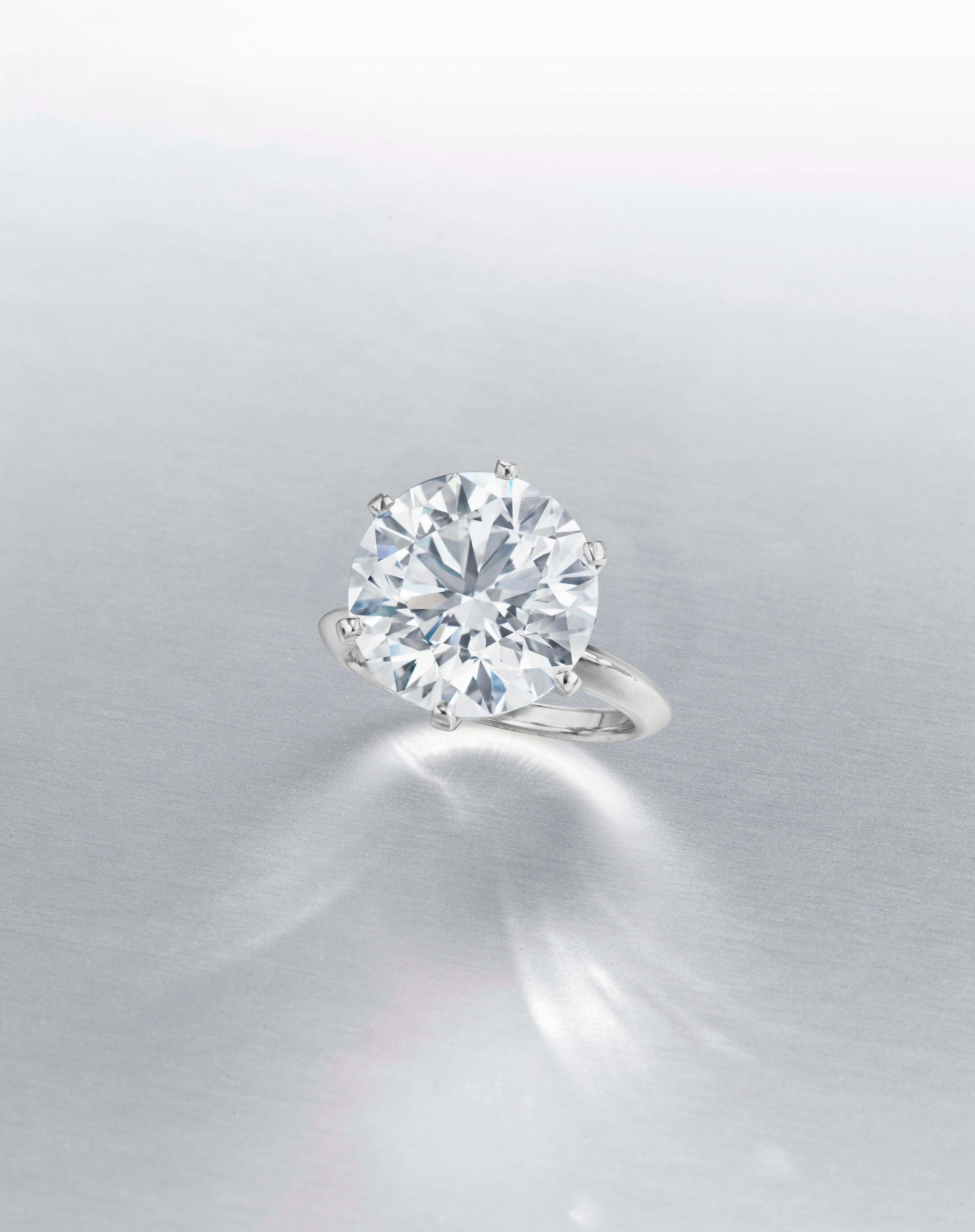 Empire 9-Carat D Flawless Diamond Ring  Ultra-Rare Type IIA Masterpiece For Sale