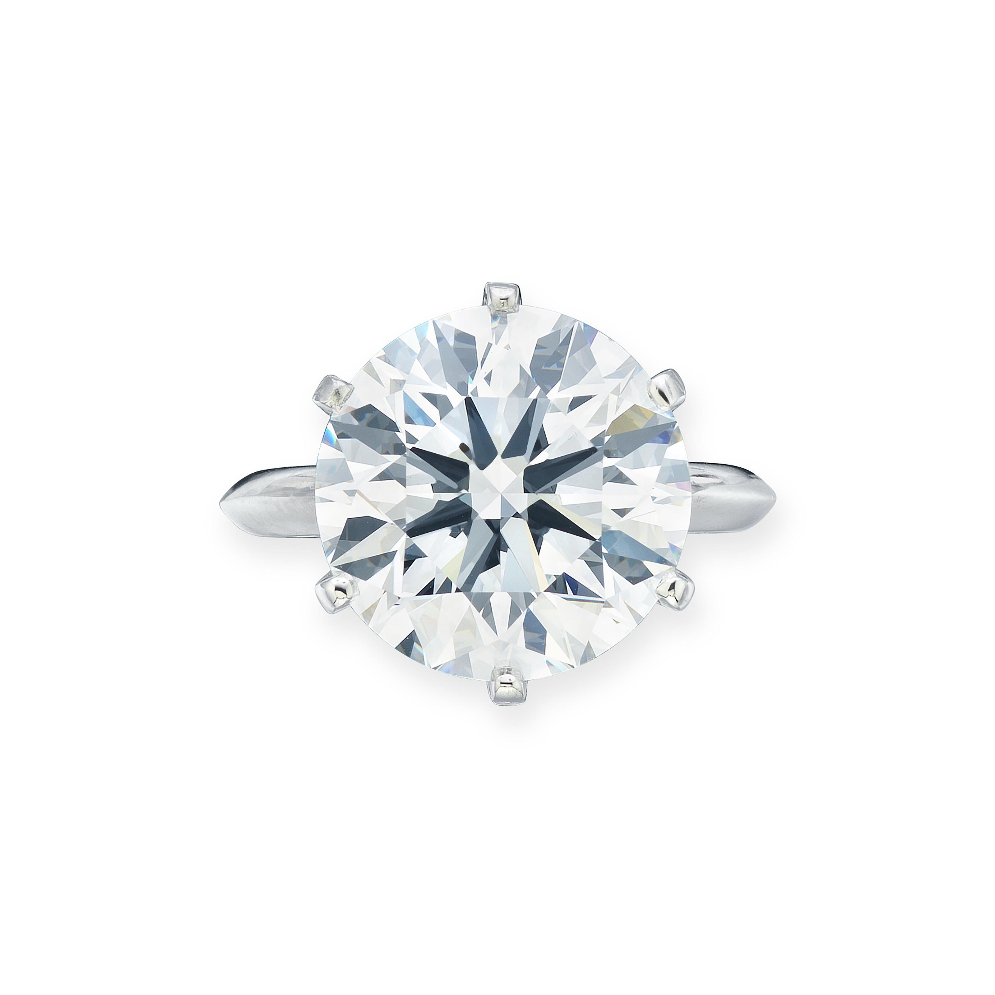 Round Cut 9-Carat D Flawless Diamond Ring  Ultra-Rare Type IIA Masterpiece For Sale