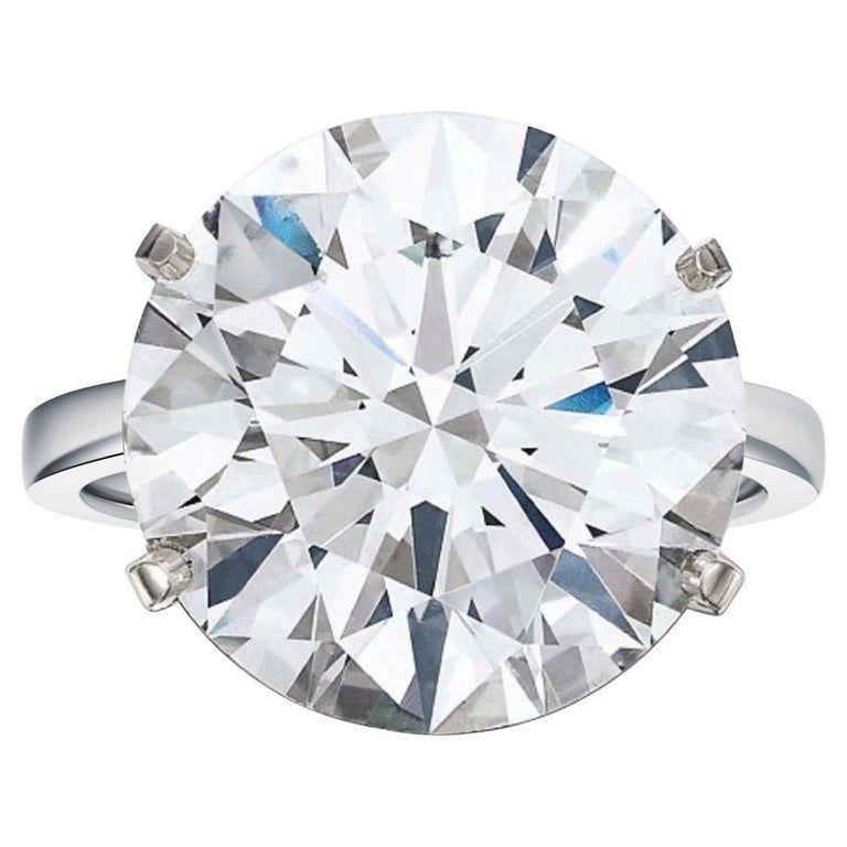 9-Karat D VVS Runder Brillant Diamantring Golconda Diamant im Zustand „Neu“ im Angebot in Mumbai, IN
