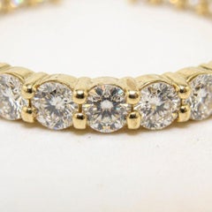 9 Carat Diamond Inside-Out Hoop Earrings in 14k Yellow Gold
