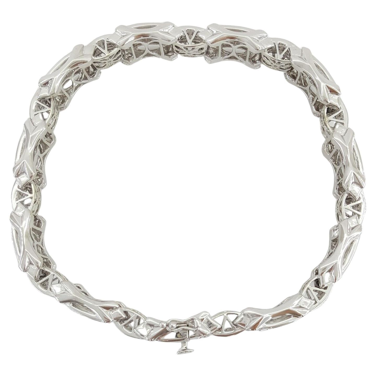 Modern  9 Carat Diamond Men's Bracelet For Sale