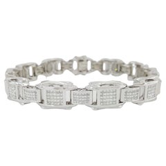  Pulsera para hombre con diamantes de 9 quilates