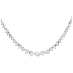 Collar Riviere Tennis Diamante 9 Quilates Oro Blanco 18K