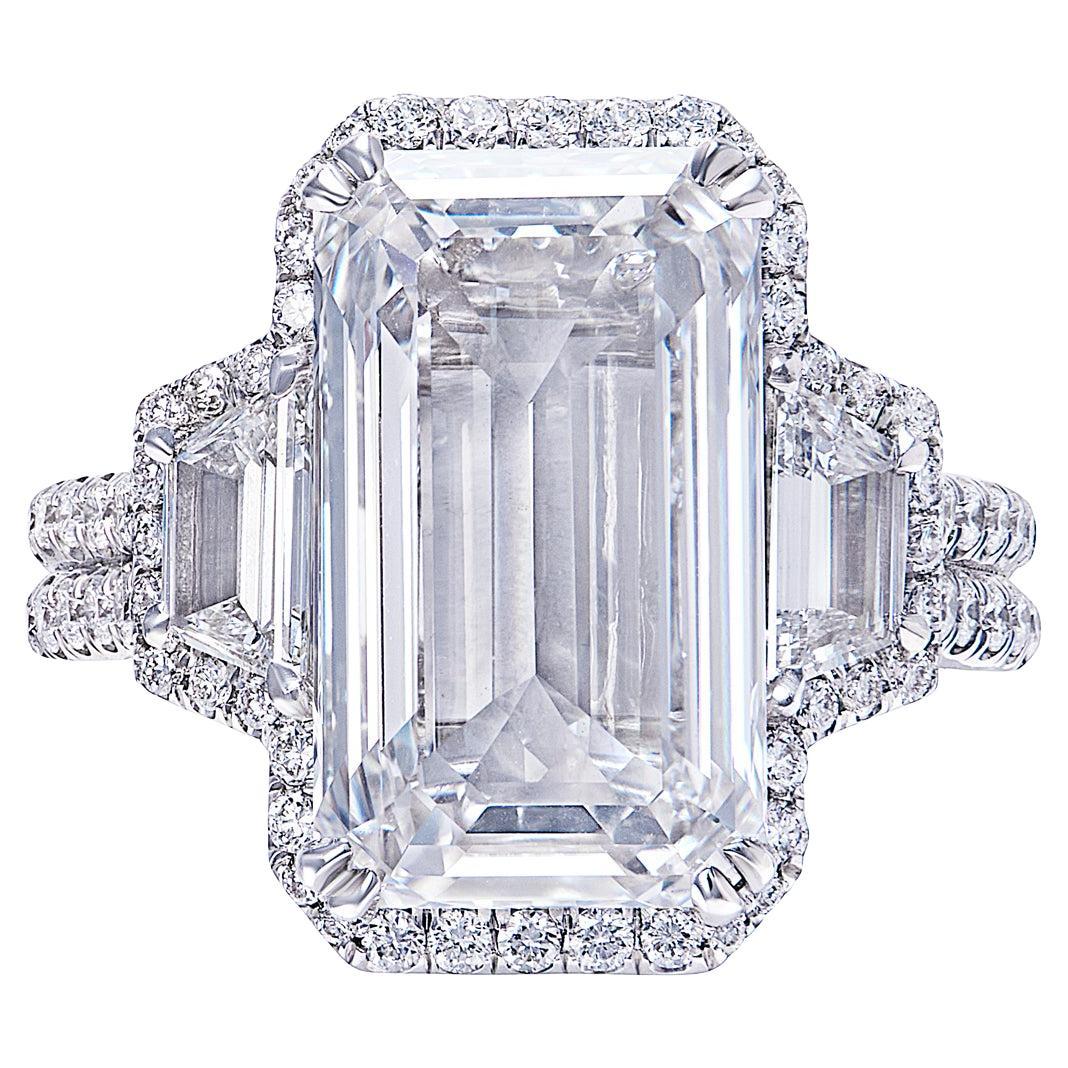 Emerald Cut D Color VVS1 Clarity GRA Certified Brilliant Cut