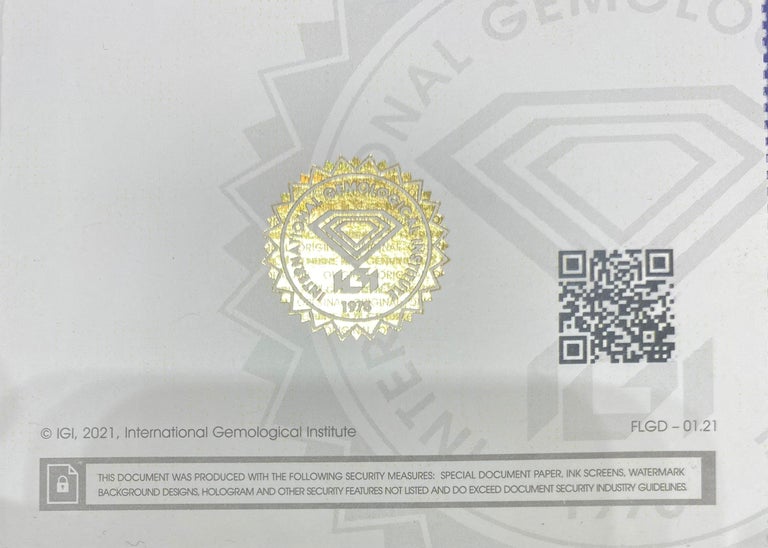 9 Carat Emerald Cut Diamond Engagement Ring IGI Certified For Sale 3