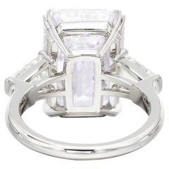 9 Carat Emerald-cut Statement Type IIa FL/IF 14K Diamond Ring