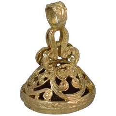 9 Carat Gold and Carnelian Intaglio Fob Seal Pendant
