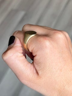 9 Carat Gold Signet Ring With Initials